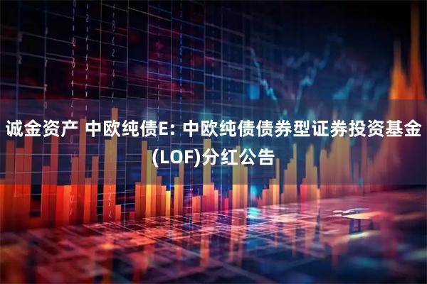 诚金资产 中欧纯债E: 中欧纯债债券型证券投资基金(LOF)分红公告