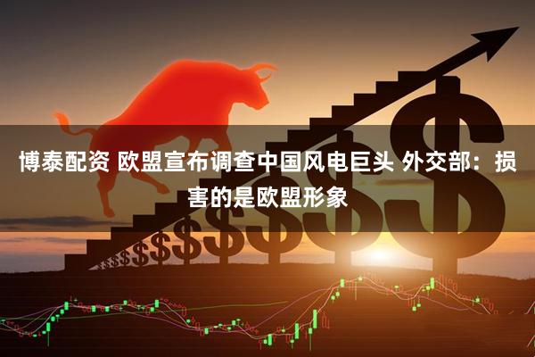 博泰配资 欧盟宣布调查中国风电巨头 外交部:损害的是欧盟形象